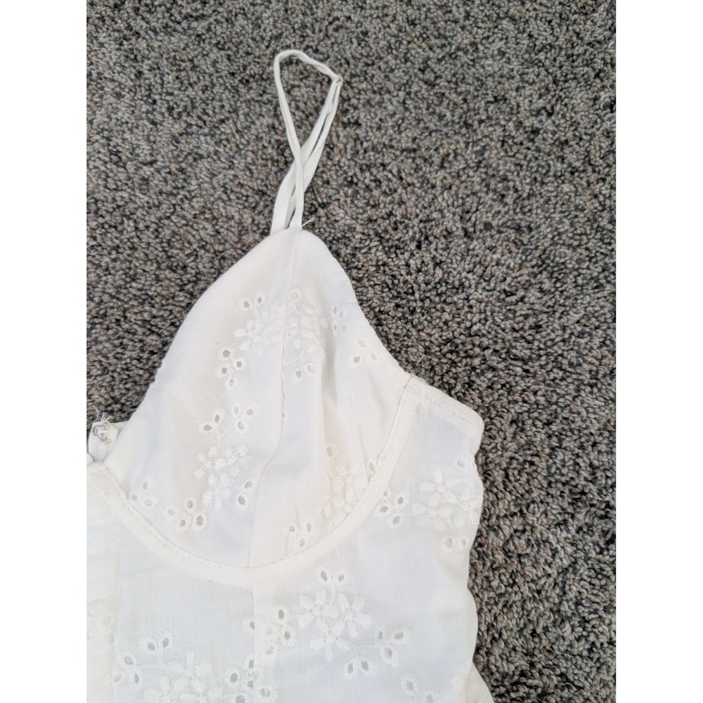 Windsor White Eyelet Floral Corset Romper Underwire Sweetheart‎ Small KPD1508 - Picture 4 of 7